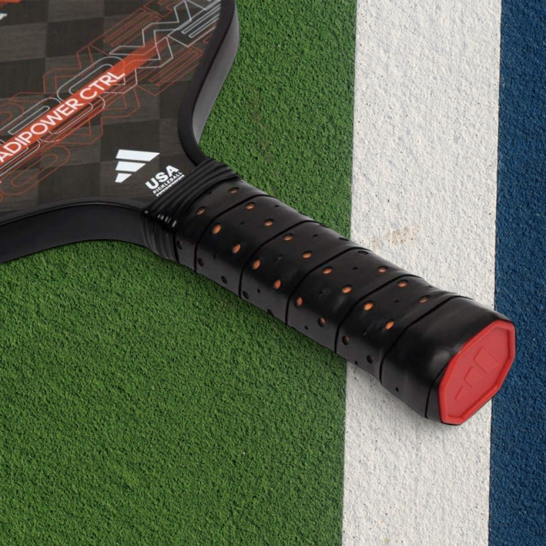 padelpickleball.store adidas Adipower Ctrl pickleball paddle with black and orange 24K carbon fiber surface